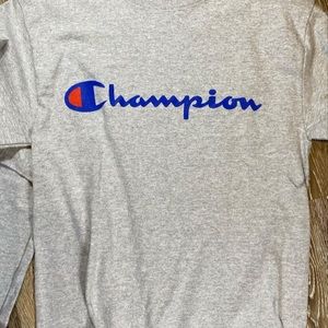 Champion size small grey long sleeve